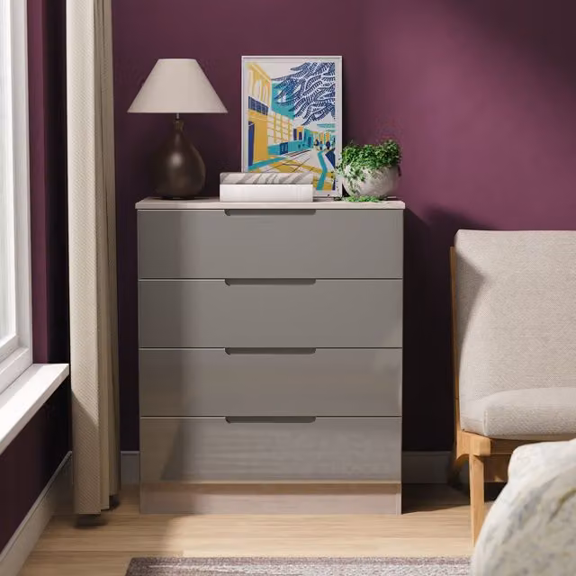 2 U Lucca 4 Drawer Chest in Grey – 1