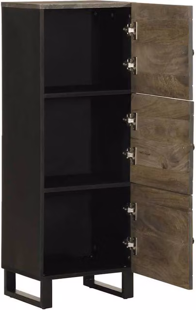 Berkfield Home Black Mango Wood Highboard W/D/H: 40 x 33 x 110 cm – 1