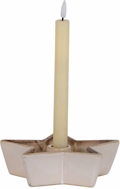 KDMD Solace Small White Cement Star Candle Holder