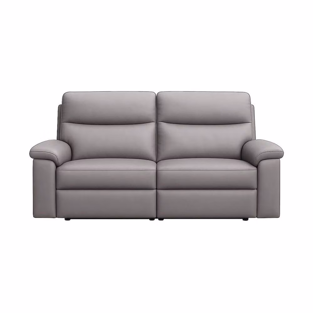 Aspire Marlowe Real Leather Power Recliner 3+2+1 Sofa Set with USB Charging in Grey – 3