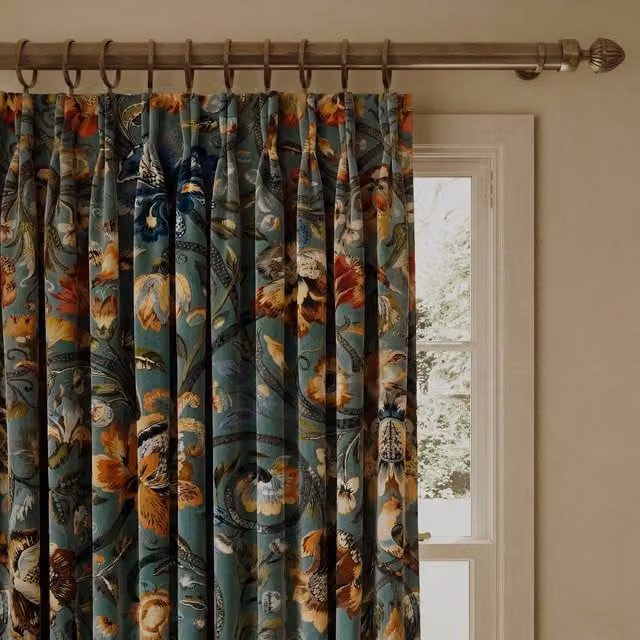 House of Hackney GAIA Velvet Curtain in Prussian Blue