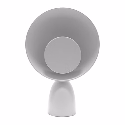 ValueLights Saffy Grey Metal Integrated LED Table Lamp with Round Shade and Warm White Light