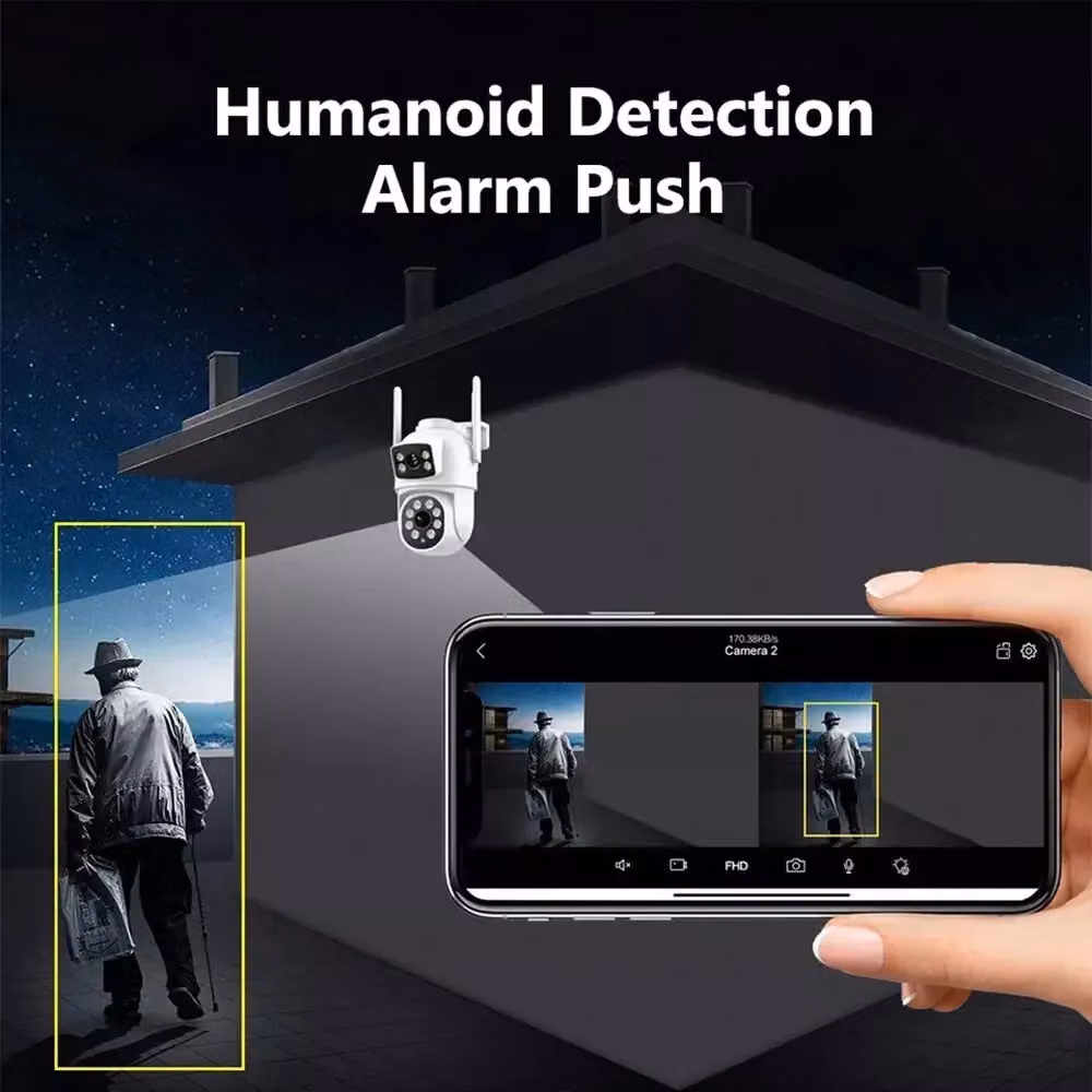 Hinsinc 8MP 4K Wireless IP Outdoor PTZ Smart Home Security CCTV Camera, White – 3