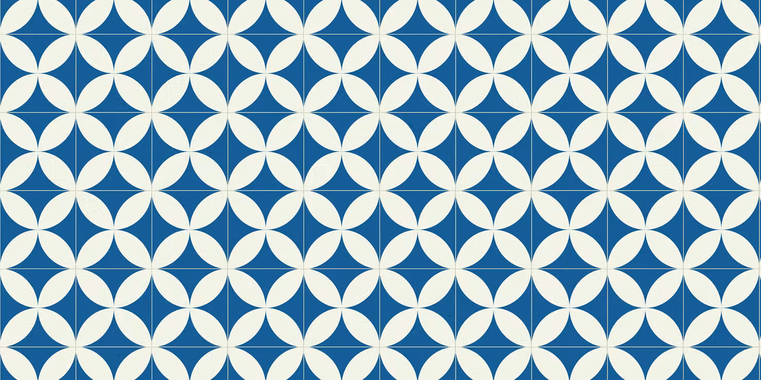 Artsy Mats Hydra Mosaic Vinyl Non-Slip Floor Mat, Multicolour Blue, W: 71 cm, D: 133 cm – 2