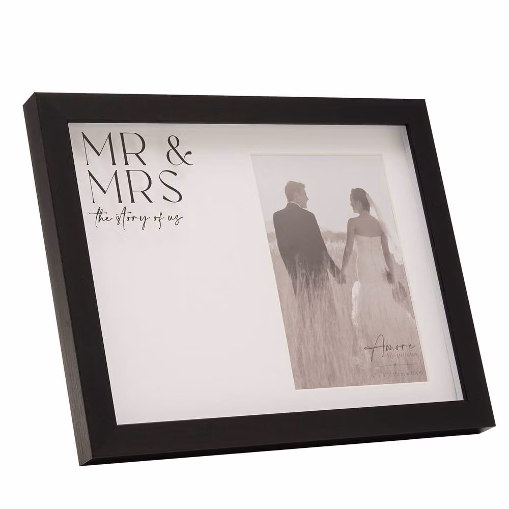 Amore by Juliana Black Rectangular Wedding and Anniversary Photo Frame for 10 x 15 cm Photos – 2