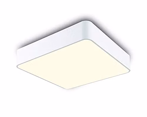 Netlighting Fusion Square LED Flush Ceiling Light, White, W: 60 cm – 1