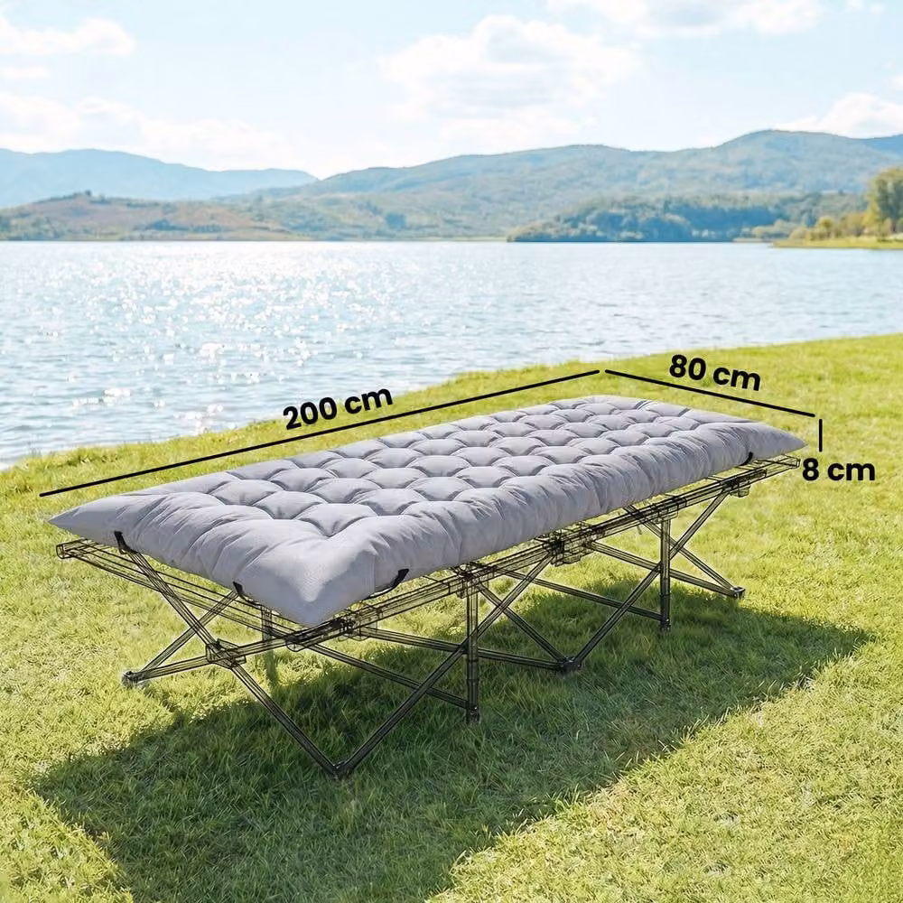 Outsunny Foldable Camping Sleeping Mat in Grey – 3