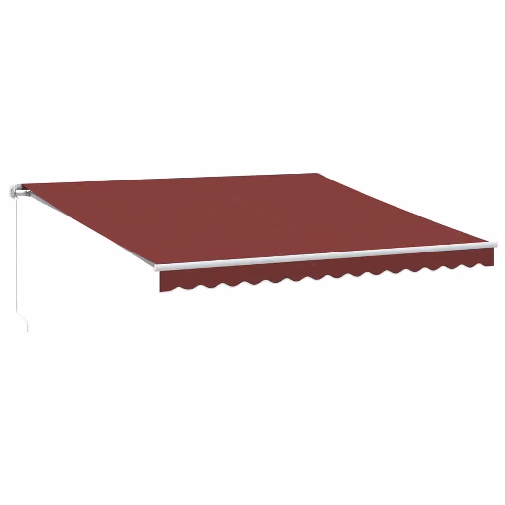 Berkfield Home Manual Retractable Awning with LED in Red, W/D/H: 400 x 300 cm – 2