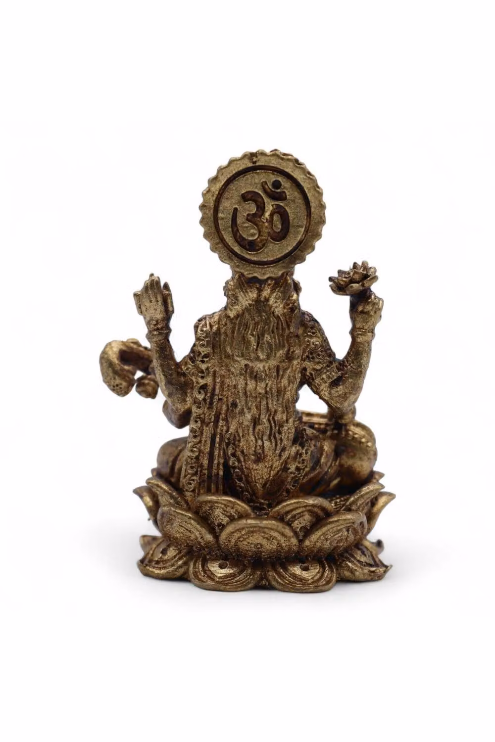 KDMD Brass Miniature Goddess Saraswati in Bronze and Gold – 2