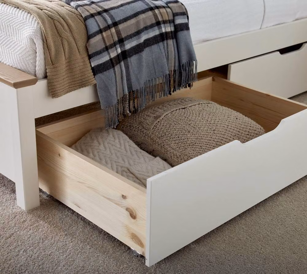 Bedmaster Chester White Wooden Bed with 4 Storage Drawers, W/D/H: 140 x 200 cm – 2