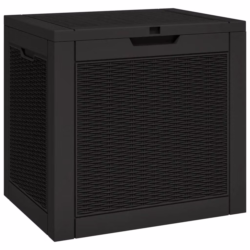 Berkfield Home Garden Storage Box in Black Plastic, W/D/H: 55.5 x 43 x 53 cm – 2