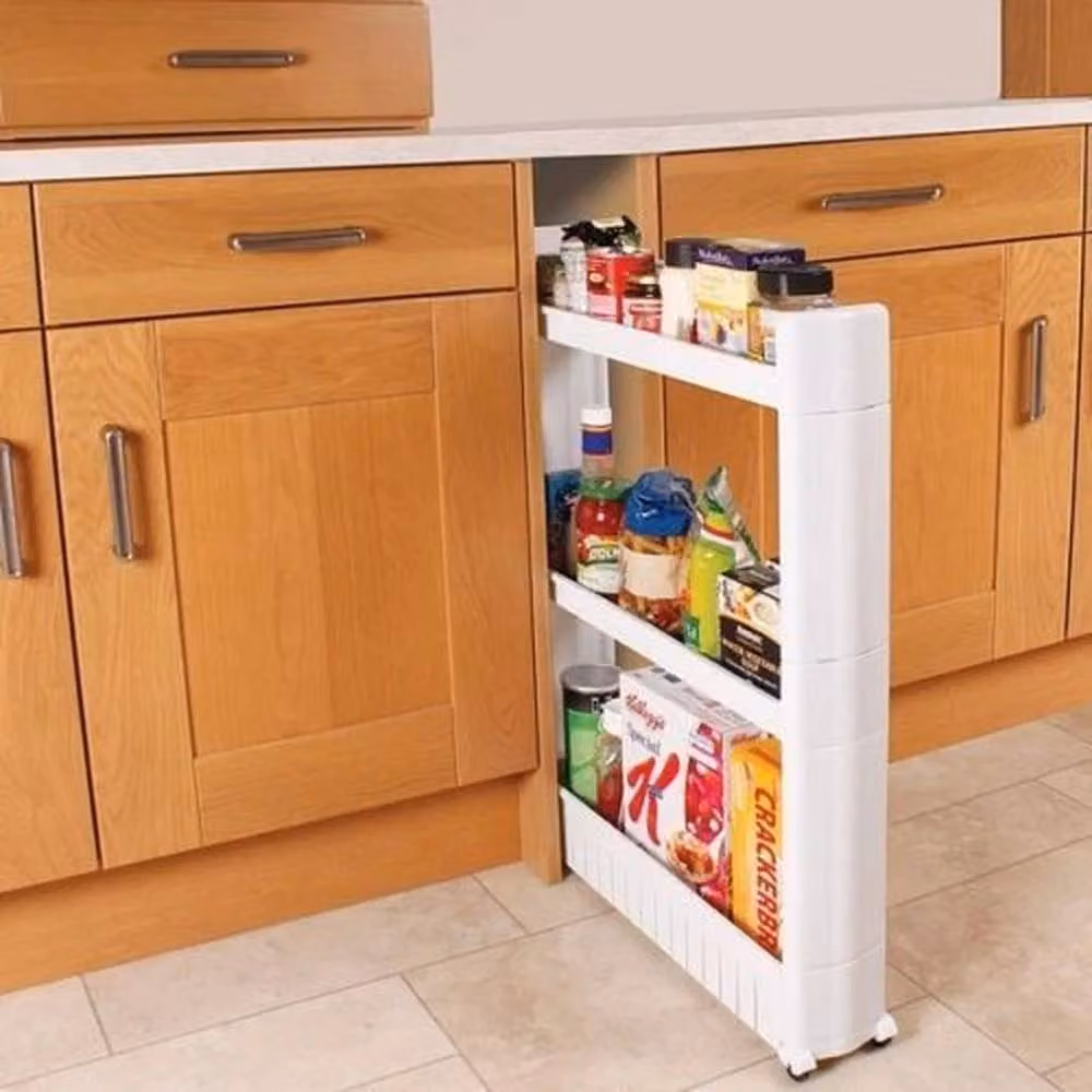 Kelvenix 3 Tier Slide Out Spice Rack Storage in White – 2