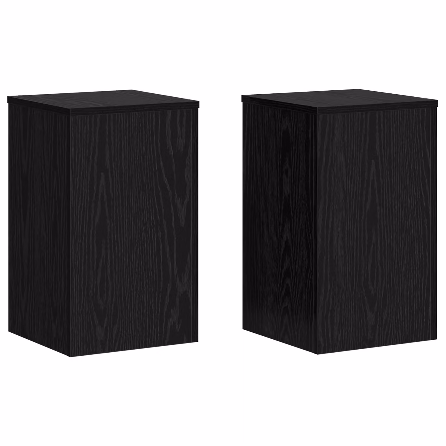 Berkfield Home Set of 2 Modern Black Oak Plant Stands, W/D/H: 30 x 30 x 50 cm – 2