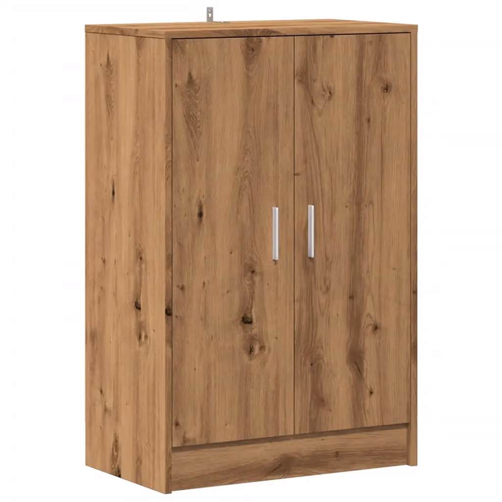 Berkfield Home Artisan Oak Shoe Cabinet in Brown, W: 60 cm, D: 35 cm, H: 92 cm – 2