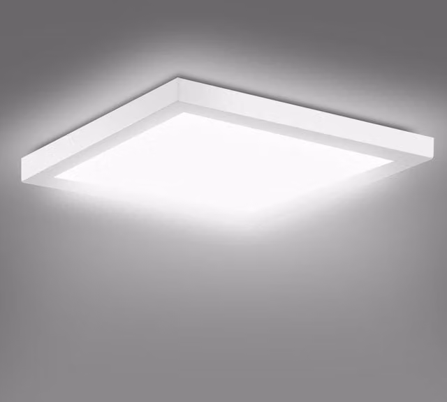 ExtraStar Modern Square LED Ceiling Light, White, 1350lm