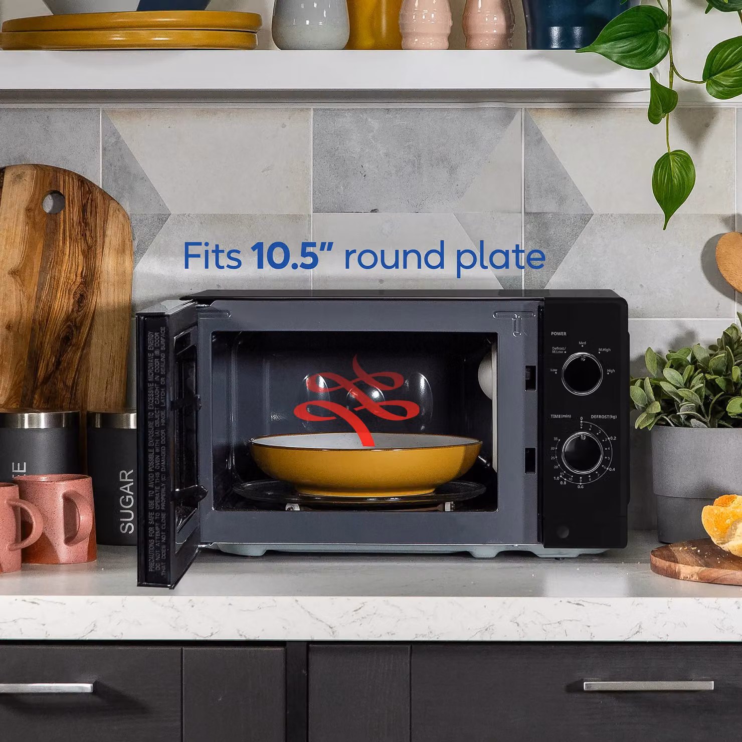 Russell Hobbs RHM2027 Manual Solo Microwave, 20 Litres, 800W, Black – 4