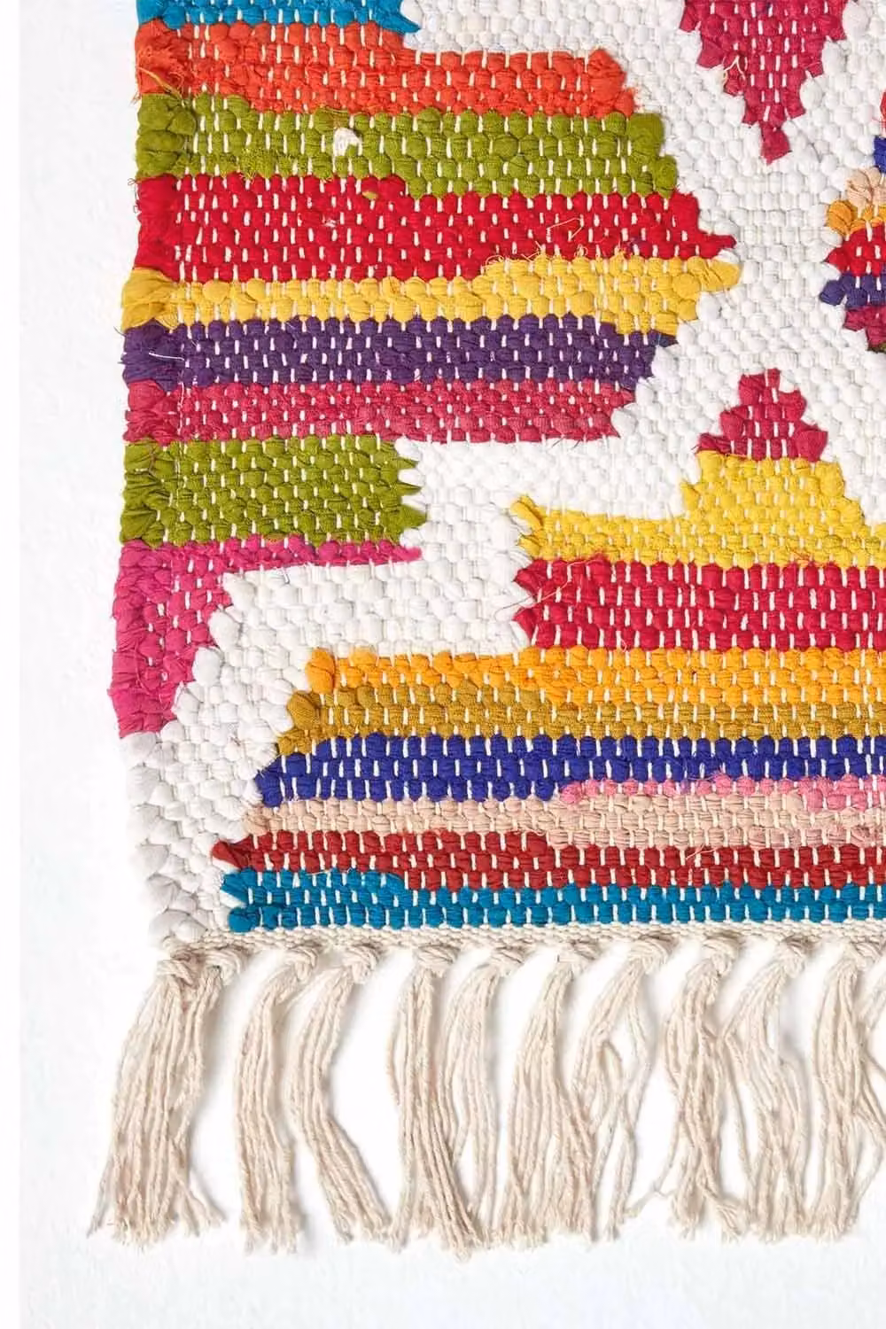 Homescapes Amsterdam Handwoven Cotton Chindi Kilim Hall Runner, Multicolour, W: 66 cm, L: 200 cm – 3