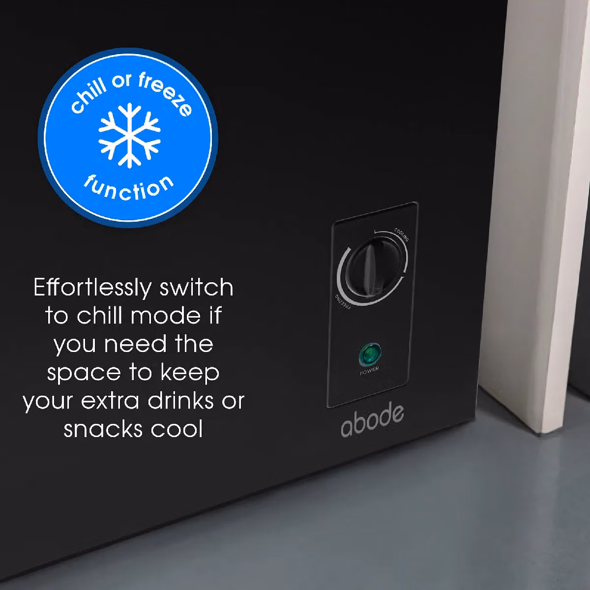 Abode 142L Freestanding Chest Freezer in Black – 6