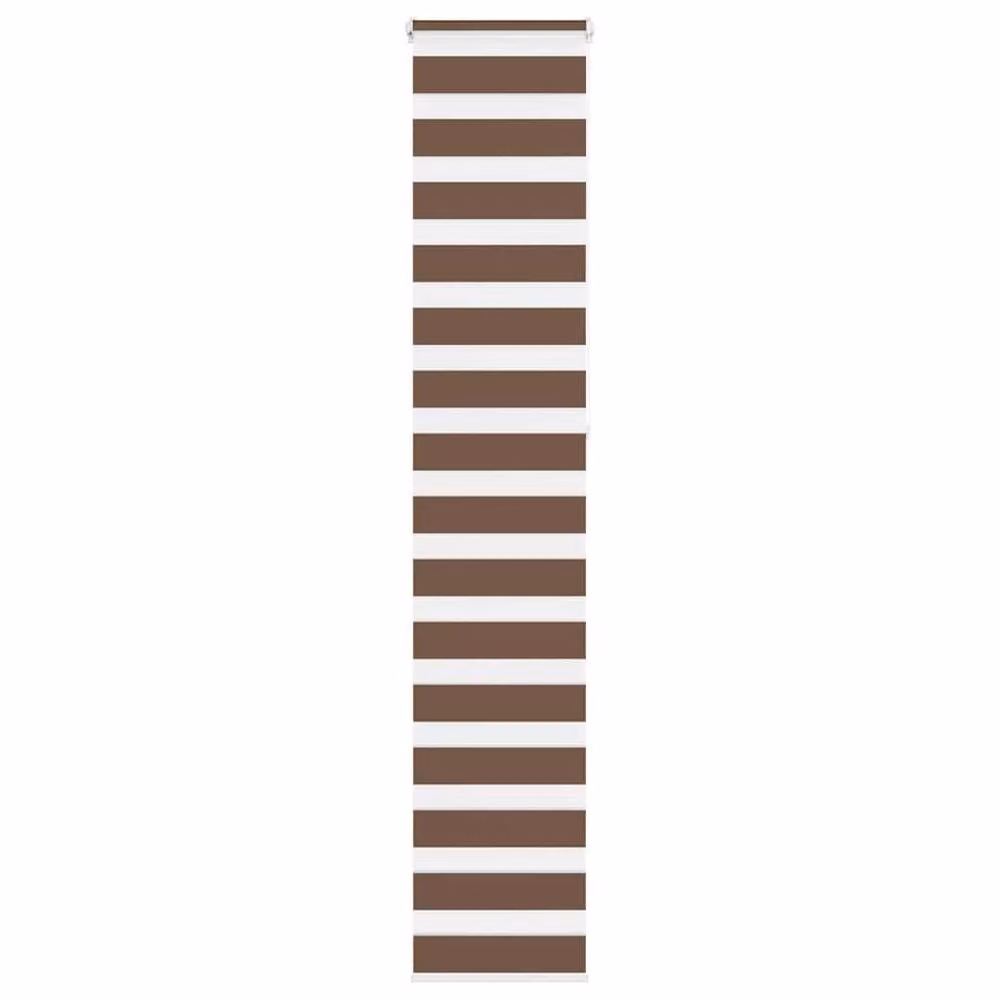Berkfield Home Elegant Zebra Blind in Brown, Polyester, W: 40 cm, H: 230 cm – 2