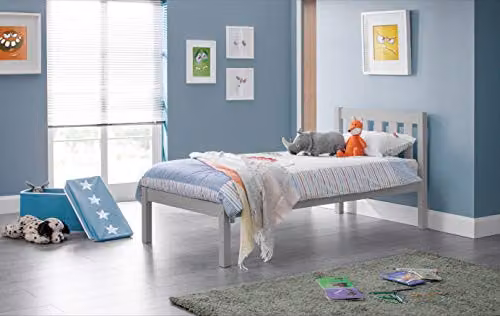 Julian Bowen Luna Solid Wood Bed Frame, Grey, 90 x 200 cm – 2