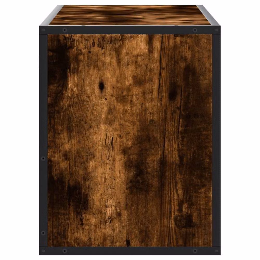 Berkfield Home Industrial TV Cabinet in Smoked Oak and Brown, W/D/H: 100 x 39.5 x 39.5 cm – 5