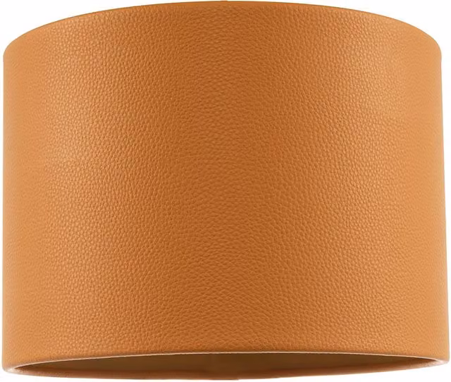 Happy Homewares Classic Round Faux Leather Lamp Shade in Yellow with Cotton Fabric Lining, W/D/H: 25 x 25 x 18 cm – 4