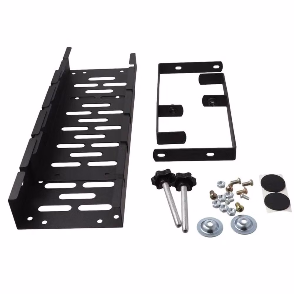 EONLION No Drill Under Desk Cable Management Tray in Black, Width: 50 cm – 4