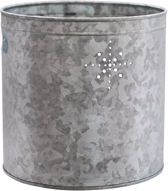 Lemon Pavilion Indoor Christmas Tree Bucket with Star in Light Grey, W28 x D28 x H28 cm