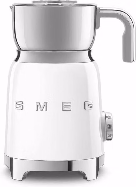 Smeg MFF11WHUK Electric Milk Frother in White with Stainless Steel and Tritan, 500W