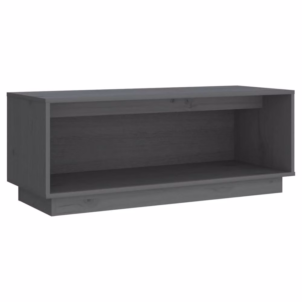 Berkfield Home Grey Solid Wood Pine TV Cabinet W/D/H: 90 x 35 x 35 cm – 3