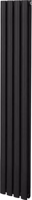 Monstershop Oval Column Steel Radiator in Black, H 160 cm x W 24 cm x D 24 cm