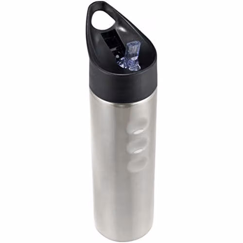 Bullet Trixie Stainless Steel Sports Bottle with Flip Cap, Silver, 750 ml – 1