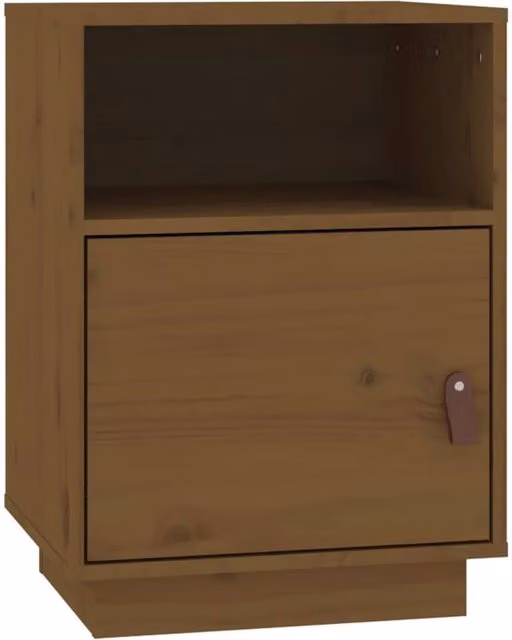 Berkfield Home Bedside Cabinet in Honey Brown Solid Pine Wood, W/D/H: 40 x 34 x 55 cm – 1