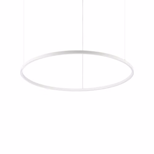 Ideal Lux Oracle Slim 90cm Round Integrated LED Pendant Ceiling Light, White, 4000K Dimmable