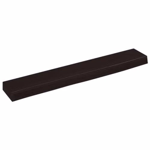 vidaXL Wall Shelf in Dark Brown Rustic Oak, W: 60 cm, D: 10 cm, H: 4 cm
