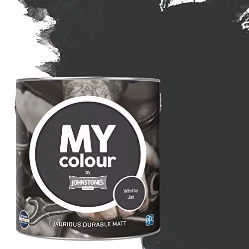 Johnstone's MY Colour Luxurious Durable Matt Paint in Black, 2.5L – 3