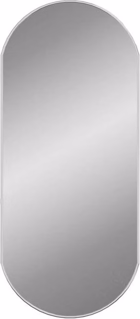 Berkfield Home Oval Wall Mirror in Silver, W: 80 cm, H: 35 cm – 1