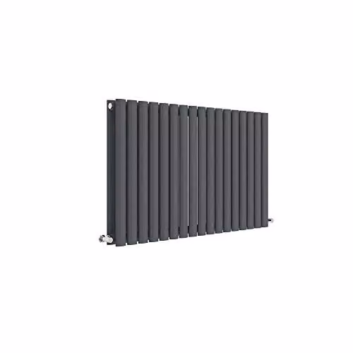 Nuie HLA39D Revive Modern Home Wall Mount Designer Horizontal Double Panel Radiator, Anthracite, W: 99.2 cm, H: 60 cm, D: 7.8 cm