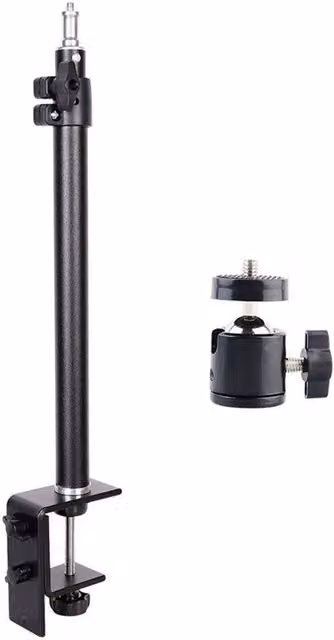 Nordara Table Desk Clamp Mount Stand with 1/4" Ball Head in Black – 1