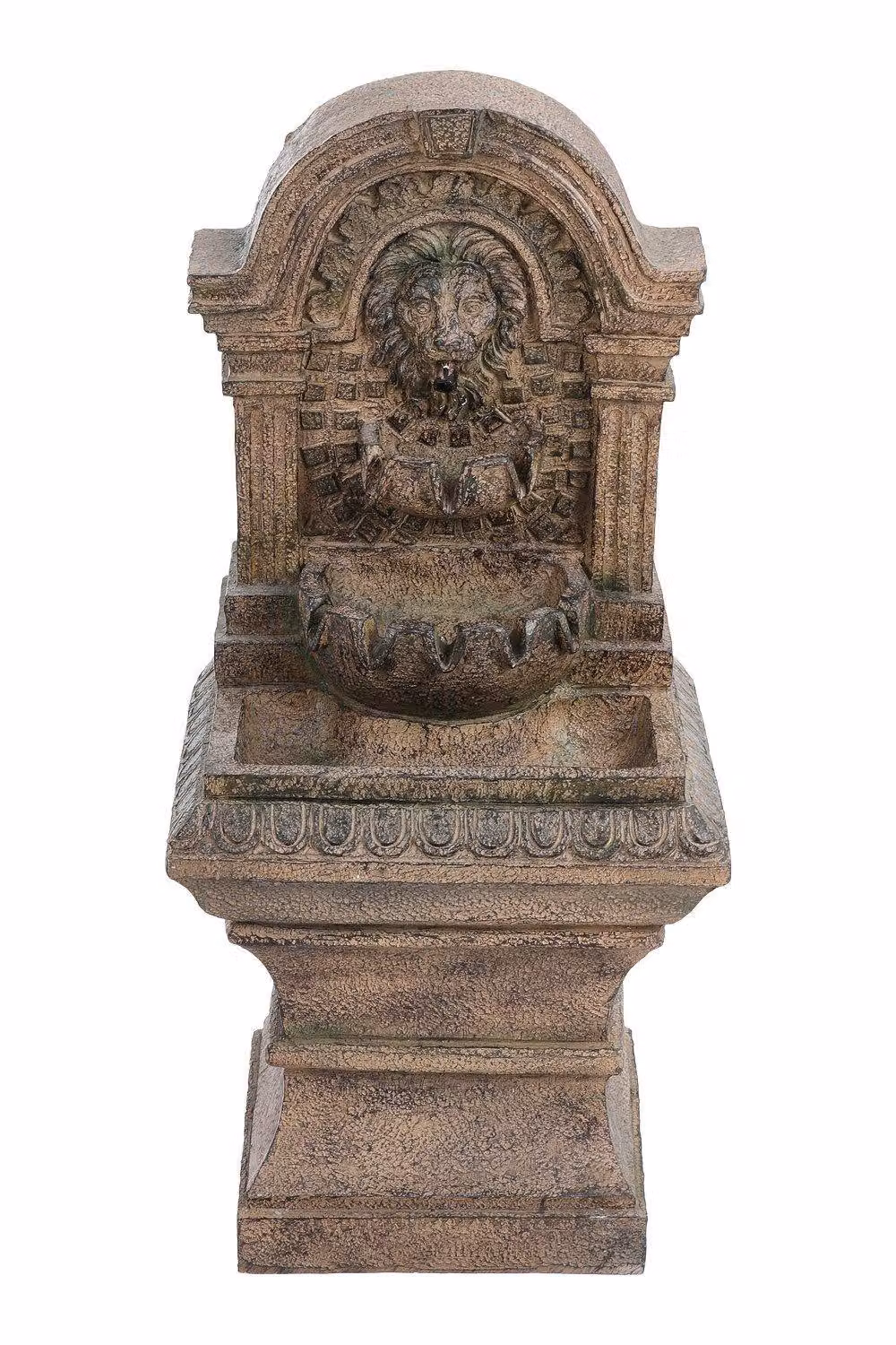 Garden Sanctuary Solar Powered Rectangular Cascade Water Fountain in Sand Brown Stone, W/D/H: 63 x 30 x 22 cm – 3