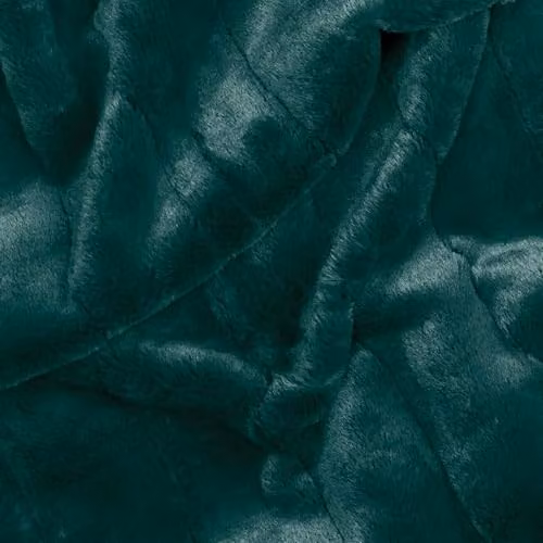 Paoletti Empress Faux Fur Throw in Green, W: 140 cm, L: 200 cm – 2