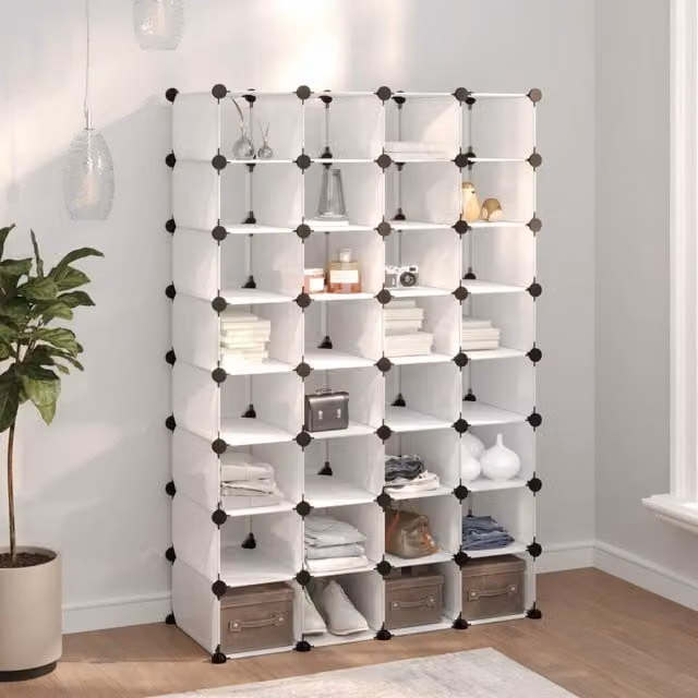 Berkfield Home Transparent Shoe Rack, W/D/H: 93 x 36.5 x 140 cm