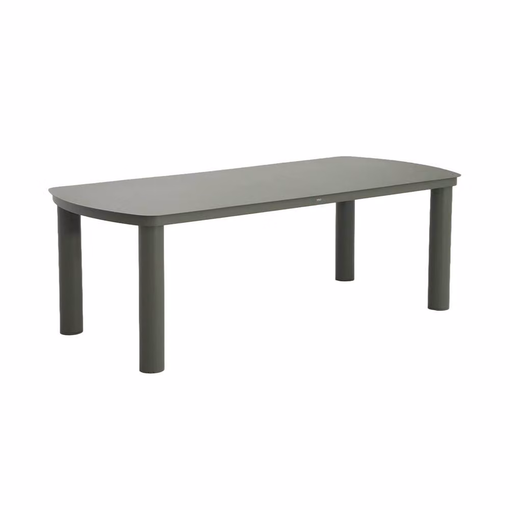 sweeek Powder Coated Aluminium Garden Table for 10 People in Khaki, Width: 225 cm – 2