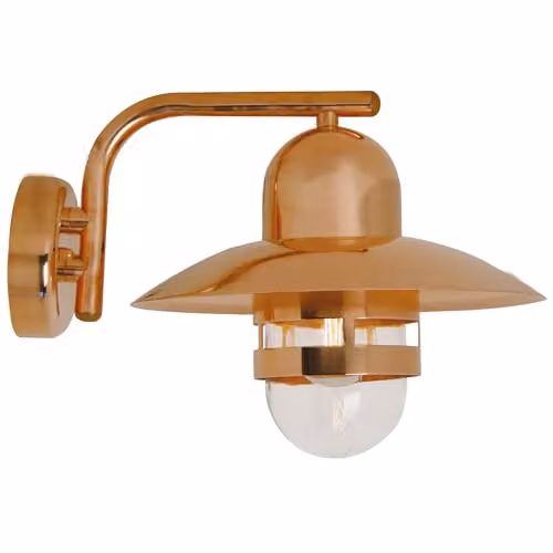 Nordlux Nibe Outdoor Wall Lantern in Copper, IP54 Saltwater Resistant, E27 Mains – 1