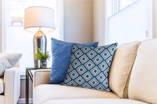 New Edge Blinds Nevada Cushion Cover in Blue, W/D/H: 43 x 43 x 43 cm – 2