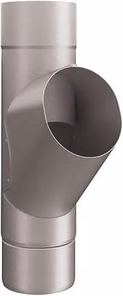 Lindab Steel Downpipe Branch 87mm in Silver Metallic