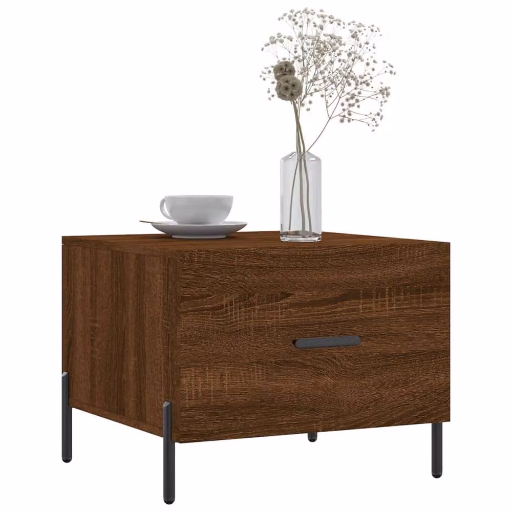 Berkfield Home Brown Oak Coffee Table, W/D/H: 50 x 50 x 40 cm – 3