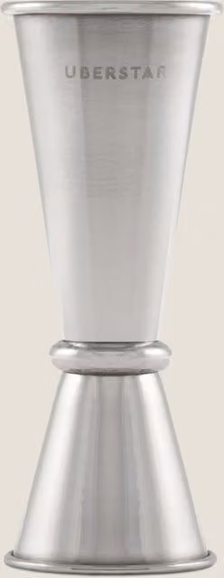 Uberstar Silver Stainless Steel Round Double Jigger Spirit Measure