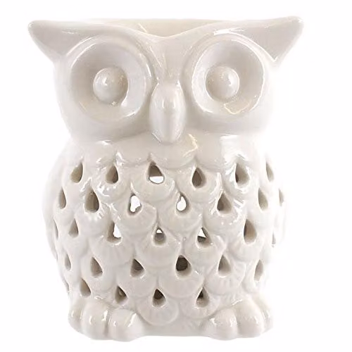 Something Different Owl Oil Burner in White