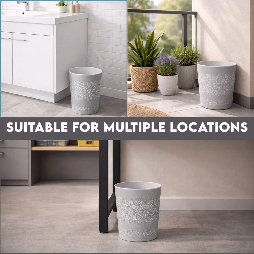 PAWNORA 9L Plastic Waste and Paper Bin in Gunmetal Grey – 4